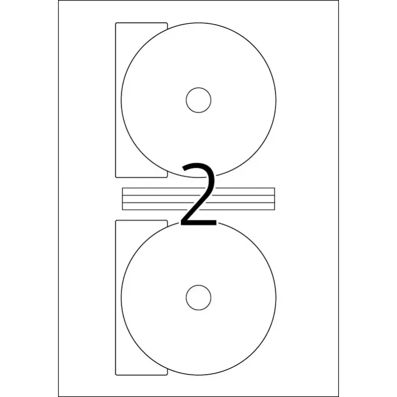 Lipnūs etikečių lapai CD HERMA Maxi A4 Ø 116 mm