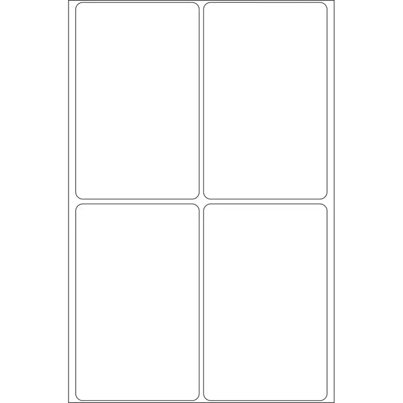 Universali etiketė HERMA 52x82 mm balta matinė rankiniam rašymui 128 vnt.