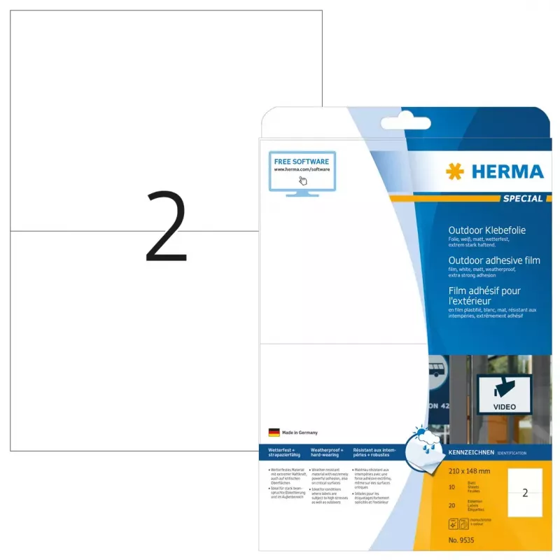 Lipni etiketė spausdintuvui HERMA 9535