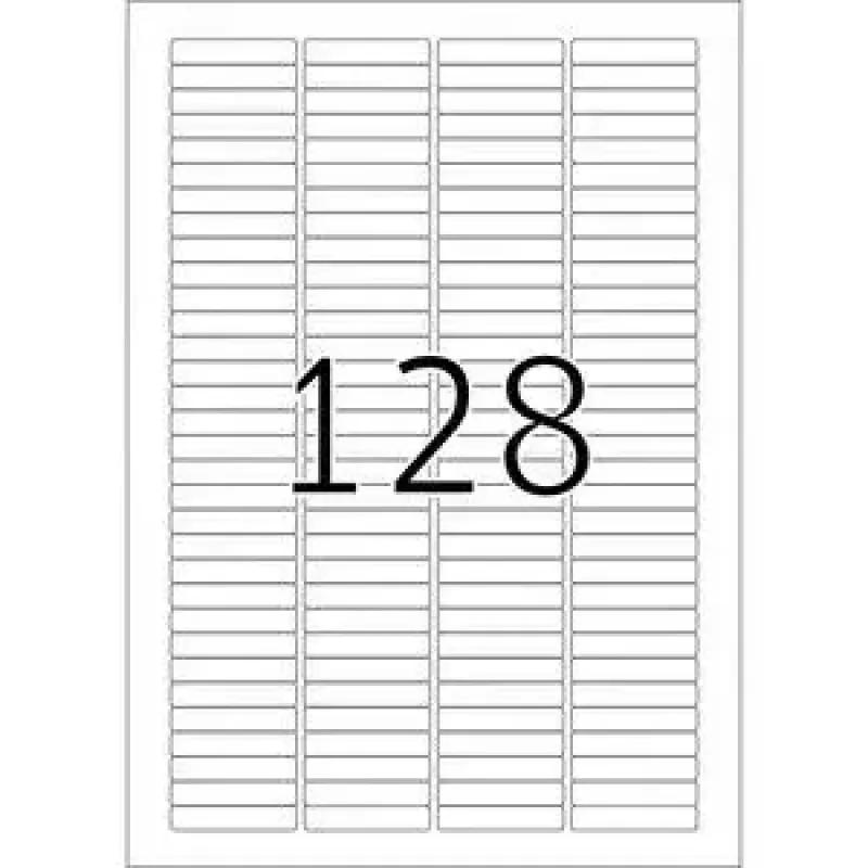 Lipnios etiketės skaidrėms HERMA A4 43,2x8,5 mm balto matinio popieriaus 3200 vnt.