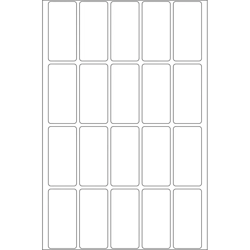 Įvairios paskirties etiketės HERMA 19x40 mm balto matinio popieriaus rankiniam rašymui