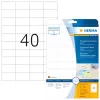 Lipnių etikečių rinkinys HERMA Labels skaidrus matinis A4 52,5x29,7 mm plėvelė 1000 vnt.