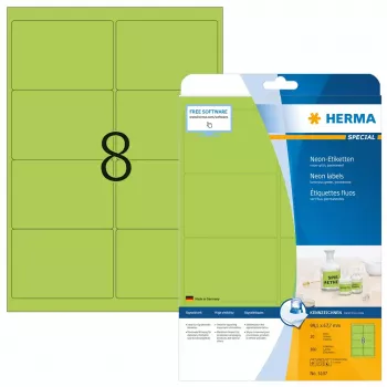 Lipdukai HERMA Neon A4 99,1x67,7 mm 160 vnt.