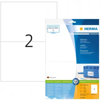 Lipnių etikečių lapai HERMA Labels Premium A4 210x148 mm