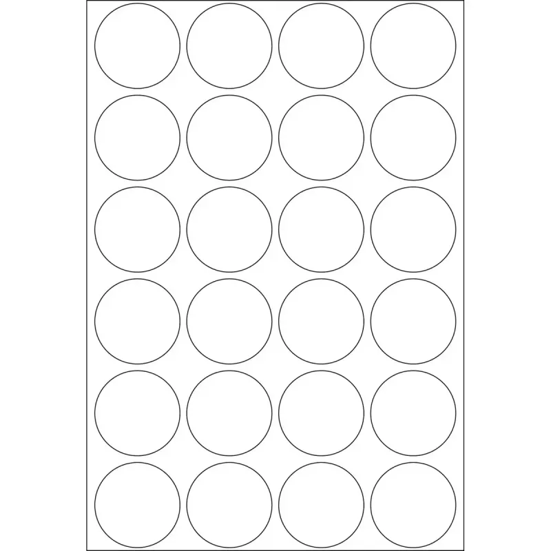 HERMA 2260 lipnūs apvalūs etikečių rinkinys 768 vnt 25 mm balto popieriaus