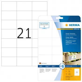 Lipnūs etikečių lapai HERMA Labels A4 70x42,3 mm