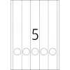 HERMA 5130 A4 failų etiketės 38x297 mm balto matinio nepermatomo popieriaus 125 vnt.