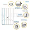 HERMA 5130 A4 failų etiketės 38x297 mm balto matinio nepermatomo popieriaus 125 vnt.