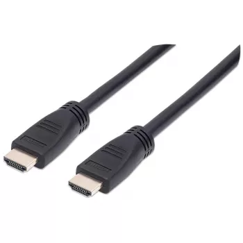 Manhattan HDMI 4K@60Hz laidas su Ethernet - CL3 sertifikuotas, 8 m, tinkamas montuoti sienoje, vyriškas-į-vyrišką, juodas, Ultra HD 4k x 2k, Premium High Speed
