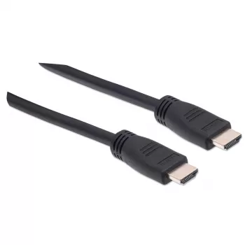 Manhattan HDMI 4K@60Hz laidas su Ethernet - CL3 sertifikuotas, 8 m, tinkamas montuoti sienoje, vyriškas-į-vyrišką, juodas, Ultra HD 4k x 2k, Premium High Speed