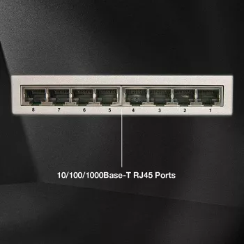 Lindy tinklo jungiklis - Gigabit, stalinis, 8 prievadai, 10/100/1000