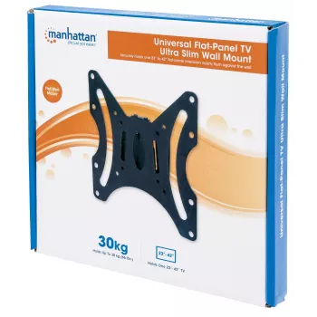 Manhattan Wall Mount fiksuotas TV ir monitorių laikiklis, 23–42 col., VESA 75x75–200x200 mm, 30 kg, juodas