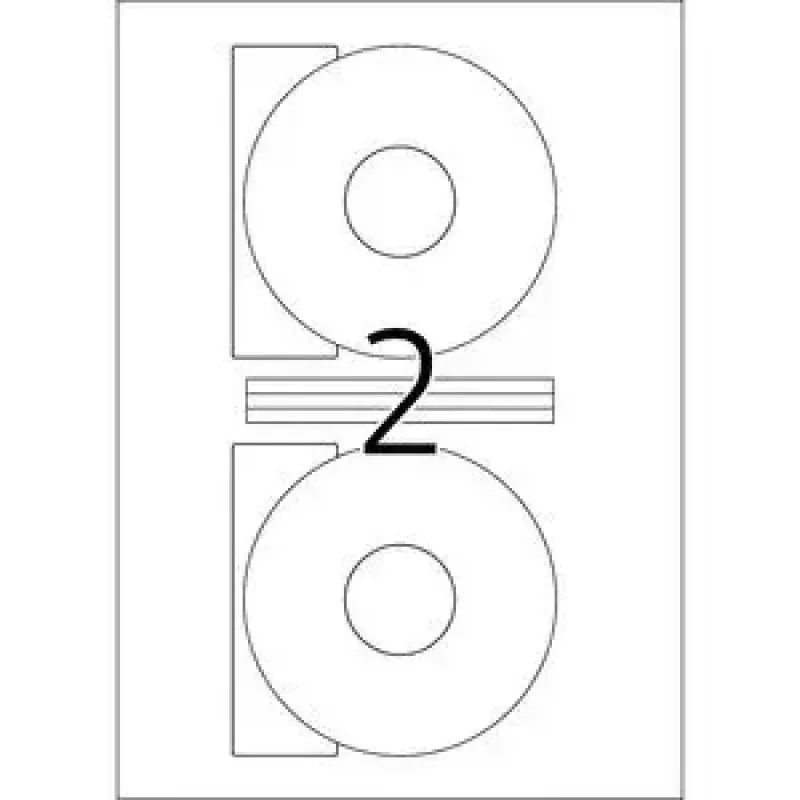 HERMA CD etiketės A4 Ø 116 mm balto matinio nepermatomo popieriaus 200 vnt.