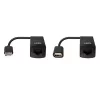 Lindy 60m USB 1.1 Cat.6 Extender Basic, tinklo siųstuvas ir imtuvas, 60 m, 12 Mbit/s, Cat5e, Cat6, juoda, plastikas