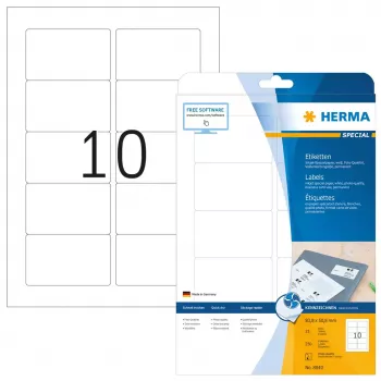 Lipnūs etikečių lapai HERMA Inkjet A4 83,8x50,8 mm