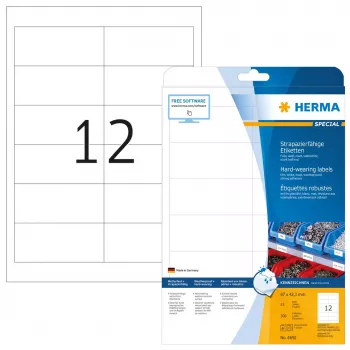 Lipdukai spausdintuvui HERMA Labels patvarūs A4 97x42,3 mm
