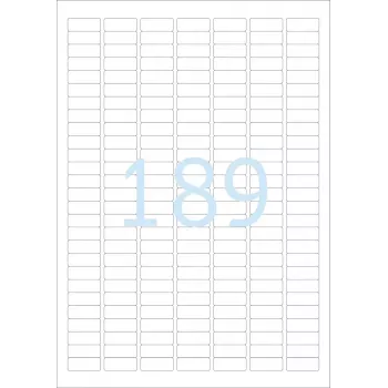 Lipnūs etikečių lapai HERMA Labels A4 25,4x10 mm balta matinė ypač stiprus sukibimas popierius 4725 vnt.