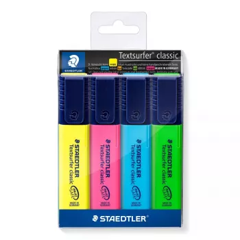 Markeriai Staedtler Textsurfer classic 364 Chisel tip Mėlyna Žalia Rožinė Geltona