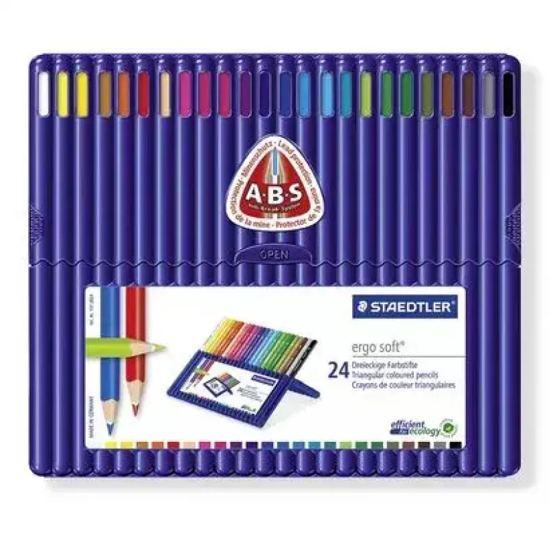 Spalvoti pieštukai Staedtler Ergosoft 157 Multicolour 24 vnt.