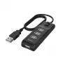 Hama 00200118 USB 2.0 šakotuvas, 3 prievadai, 480 Mbit/s, juodas