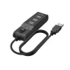 Hama 00200118 USB 2.0 šakotuvas, 3 prievadai, 480 Mbit/s, juodas