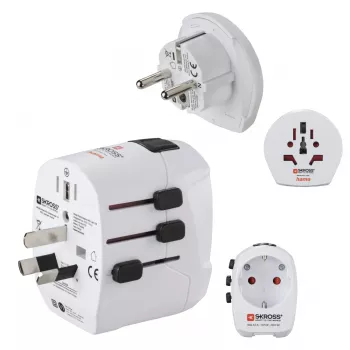 Hama World Travel Pro Light USB universalus kištukinis adapteris Baltas