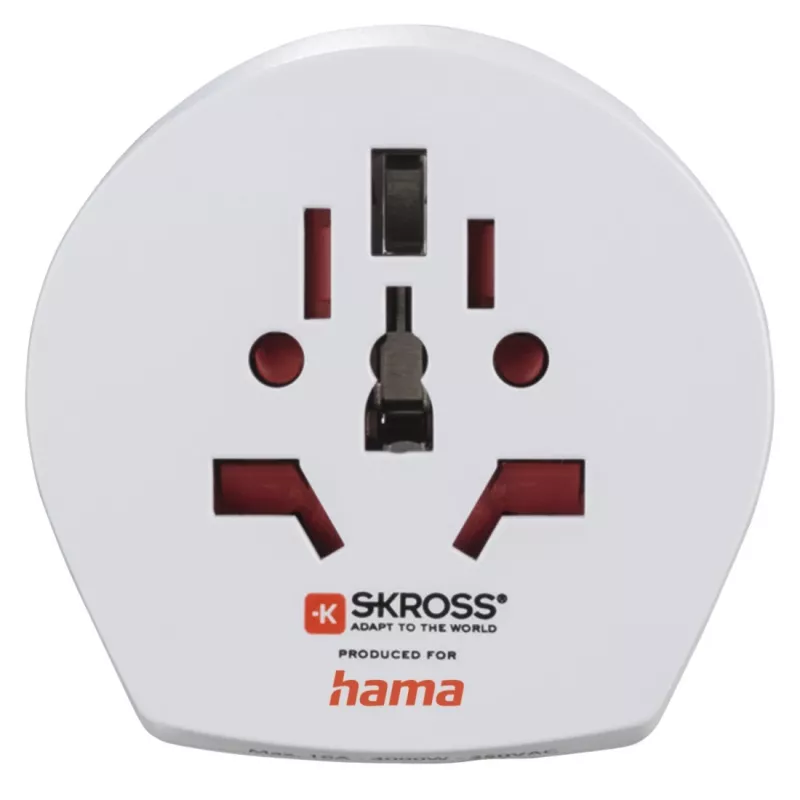 Hama World Travel Pro Light USB universalus kištukinis adapteris Baltas