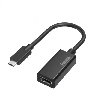 Hama 00200315 vaizdo kabelio adapteris USB Type-C į HDMI juodas