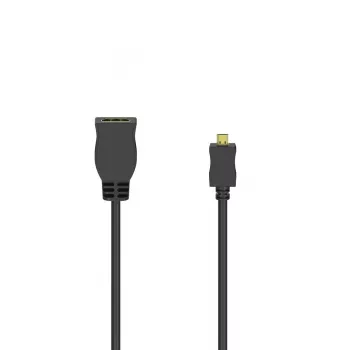 Hama 00205168 HDMI laidas 0,1 m Micro HDMI (D tipas) – standartinis HDMI (A tipas) juodas