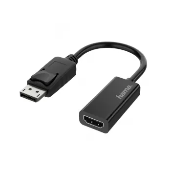 Hama 00200335 vaizdo kabelio adapteris DisplayPort → HDMI, juodas