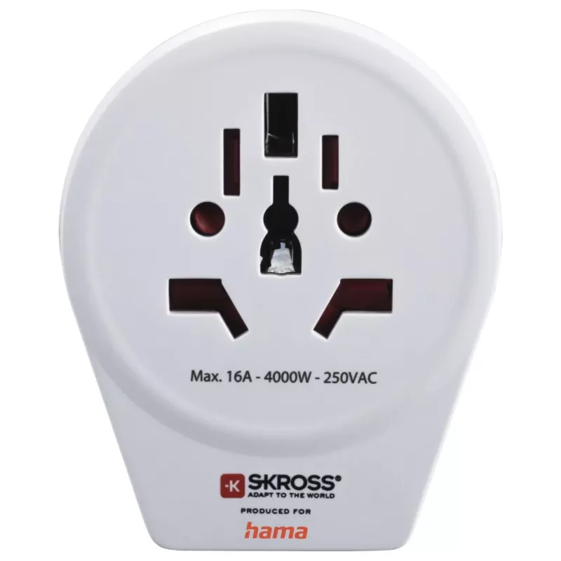 Hama World to Europe USB maitinimo adapteris Universal White