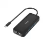 Hama 00300080 USB Type-C stotelė su HDMI, RJ-45, USB 3.2 Gen 1, 5000 Mbit/s, juoda