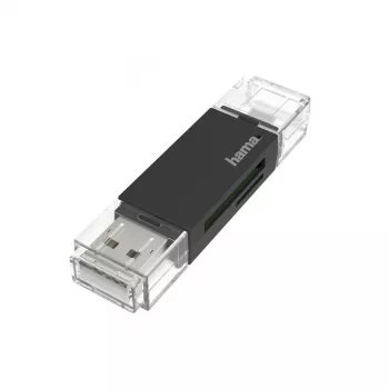 Kortelių skaitytuvas Hama 00200130 USB/Micro-USB juodas