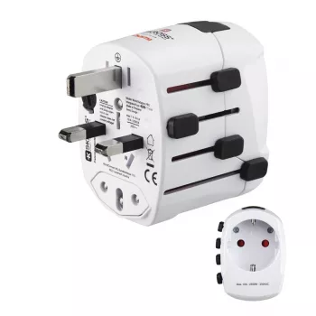Hama World Travel Pro universalus kelioninis adapteris White