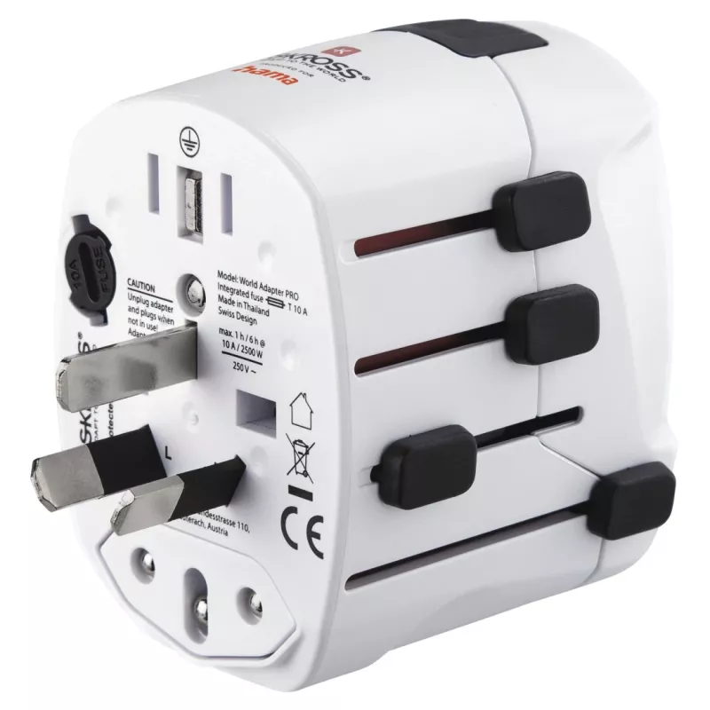 Hama World Travel Pro universalus kelioninis adapteris White