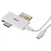 Hama USB 3.0 kelių kortelių skaitytuvas SD/microSD/CF/MS, baltas