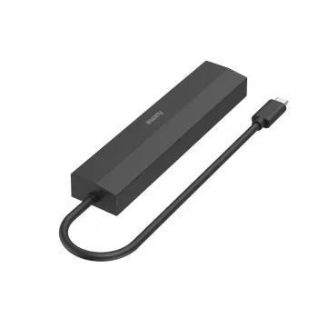 Hama 00200144 USB-C 6-in-1 stotelė USB 3.2 Gen 1, HDMI, RJ-45, juoda