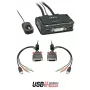 Lindy 2 prievadų DVI-D Single Link, USB 2.0 ir garso KVM jungiklis kompaktiškas
