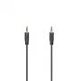 Hama Flexi-Slim garso laidas 0,75 m 3,5 mm Juodas Kištukas-Kištukas Auksuotas
