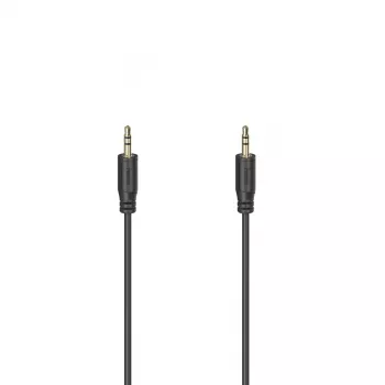 Hama Flexi-Slim garso laidas 0,75 m 3,5 mm Juodas Kištukas-Kištukas Auksuotas