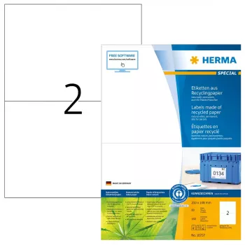 Lipnių etikečių lapai HERMA 10737 Balti 21x14,8 cm 160 vnt.