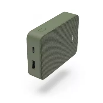 Hama Colour 10 Power Pack, 10 000 mAh, 2 išėjimai: USB-C, USB-A, žalias