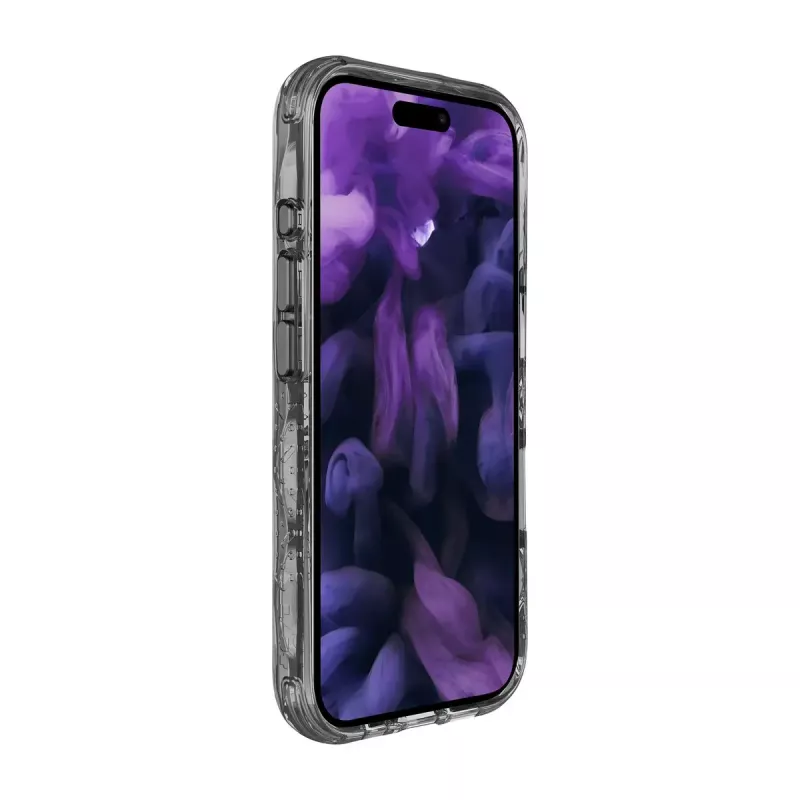 Dėklas telefonui LAUT CRYSTAL MATTER X, iPhone 16 Pro, permatomas/juodas, PC+TPU, 6,1 colio ekranui