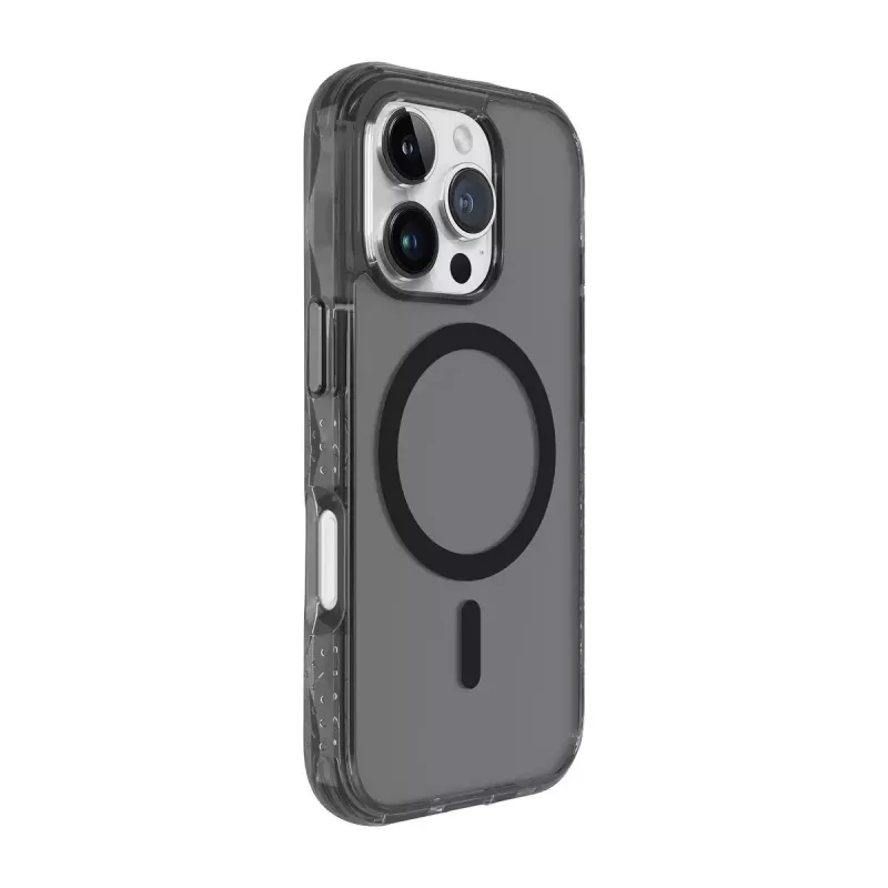 Dėklas telefonui LAUT CRYSTAL MATTER X, iPhone 16 Pro, permatomas/juodas, PC+TPU, 6,1 colio ekranui