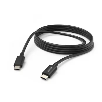 Hama įkrovimo laidas USB-C – USB-C, 3 m, juodas
