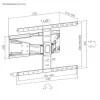 Equip 650344 itin plonas pilno judesio TV sieninis laikiklis 43-90 col.