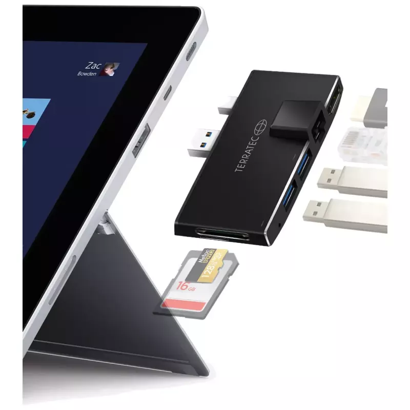 USB Hub Terratec CONNECT Pro2 Laidinis USB 3.2 Gen 1 Juodas