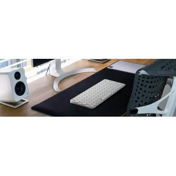 KeySonic KSK-5020BT-S (DE) klaviatūra Office Bluetooth QWERTZ vokiška Aliuminis, Balta