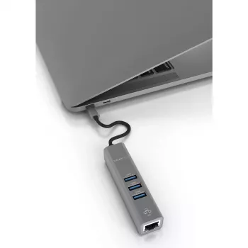 USB 3.2 Gen 1 tipo C šakotuvas Terratec Connect c2, sidabrinis