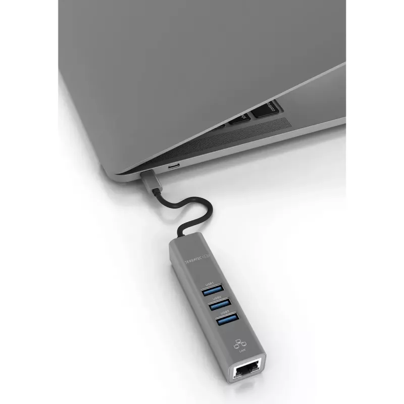 USB 3.2 Gen 1 tipo C šakotuvas Terratec Connect c2, sidabrinis